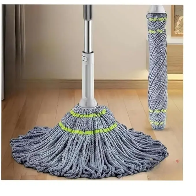 Barasti 2-in-1 Self-Wringing Floor Mop – 360° Rotating Adjustable Microfiber Wet & Dry Dehydrated for Bathroom, Home, Office Outdoor Cleaning